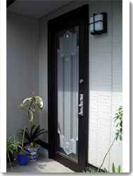 サン・ウインドトーヨー住器：玄関ドア 単体リフォルテ ＲＧ－６０型採風タイプの導入事例…Ｋ市 Ｉ様邸
