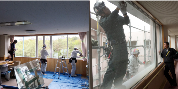 断熱ガラス交換・入替による省エネ改修リフォームの導入事例・・・岐阜県 A介護施設様